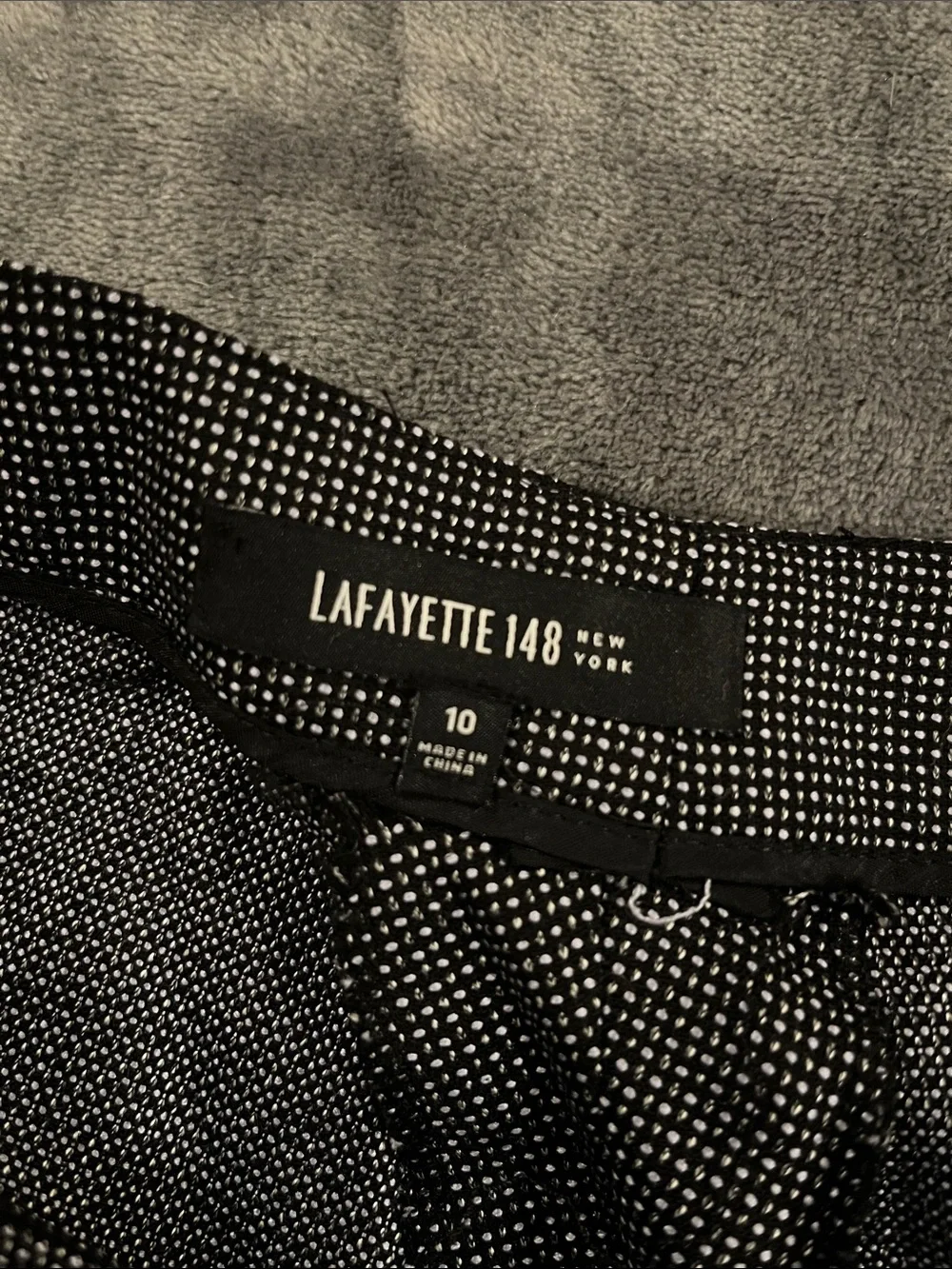Lafayette 148 New York Microdot wool and silk Dress Pants